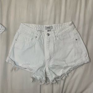 Forever 21 white denim shorts
